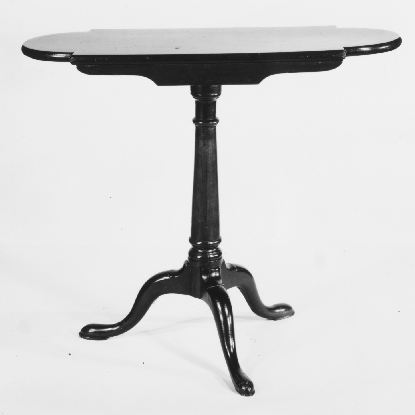 Dark Wooden Tripod Side Table