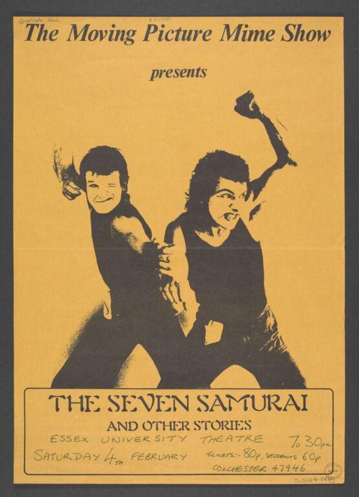 Vintage Seven Samurai Mime Show Poster