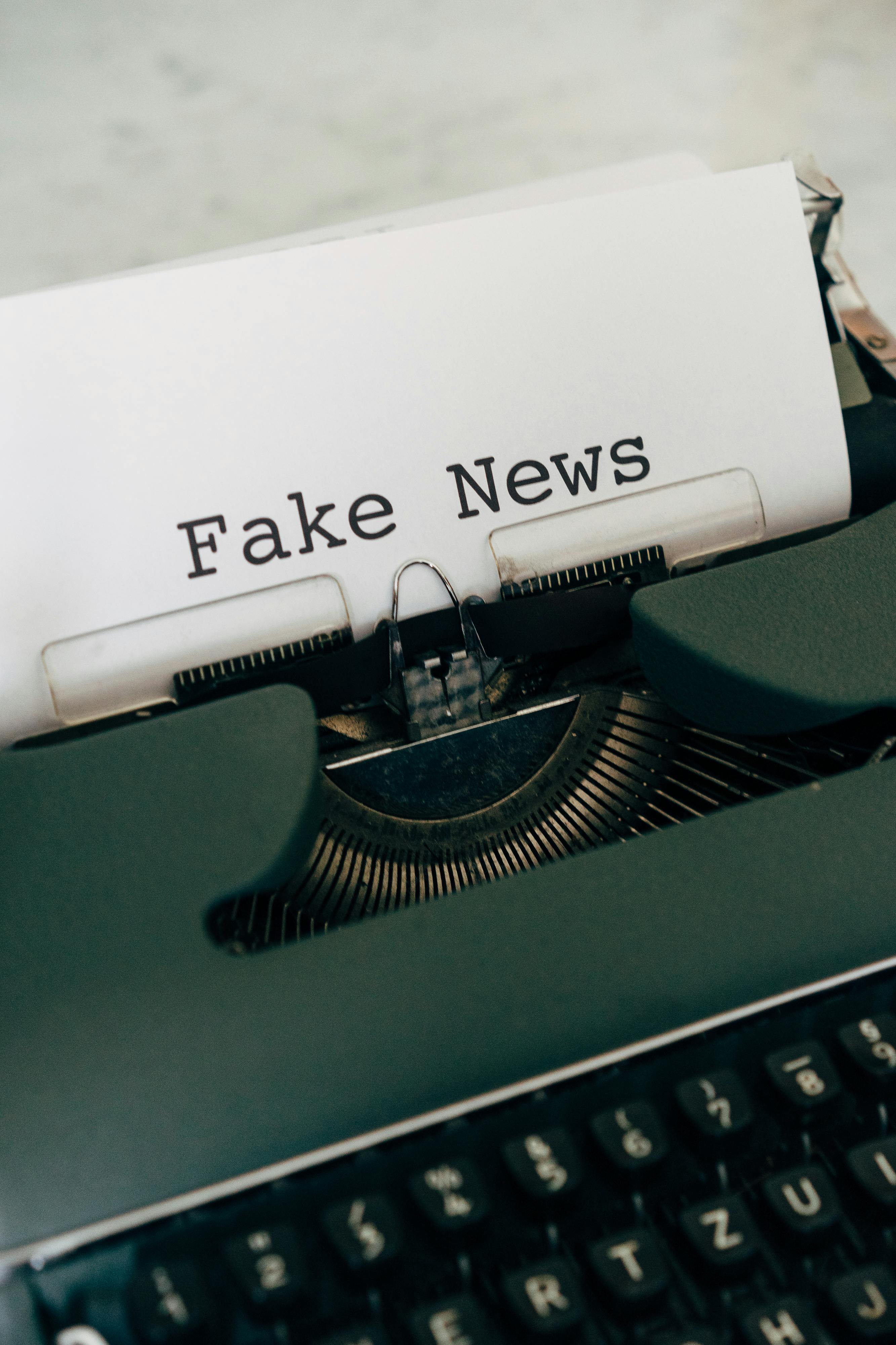 Fake News Typed on Typewriter