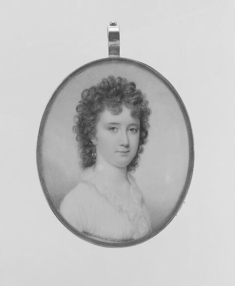 Miniature Portrait Pendant of a Woman