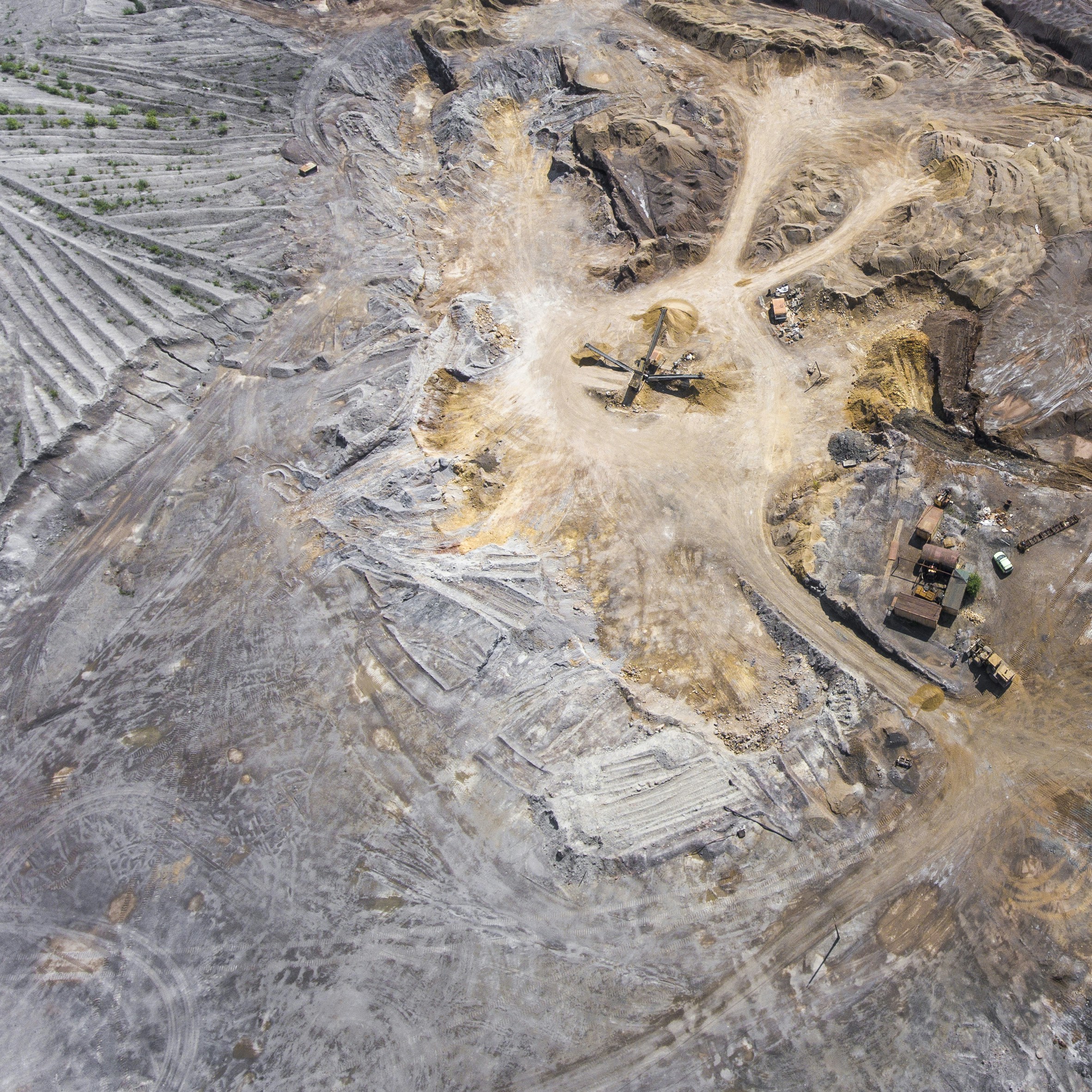 Aerial View of Open-pit Quarry