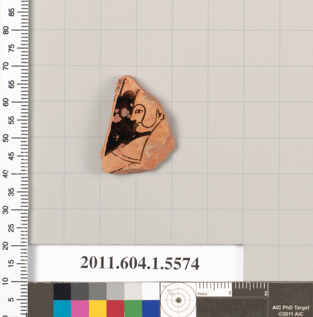 Ancient terracotta pottery fragment