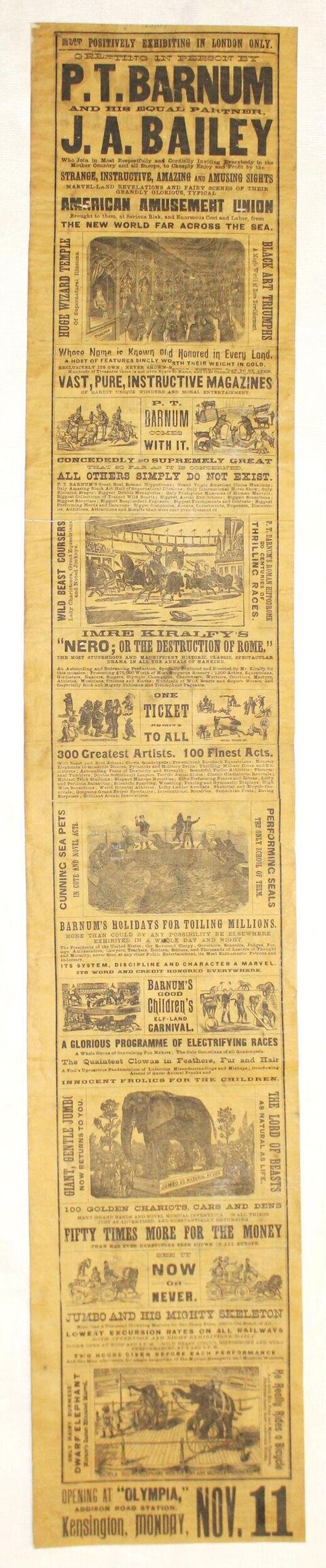 Vintage Barnum & Bailey Circus Poster