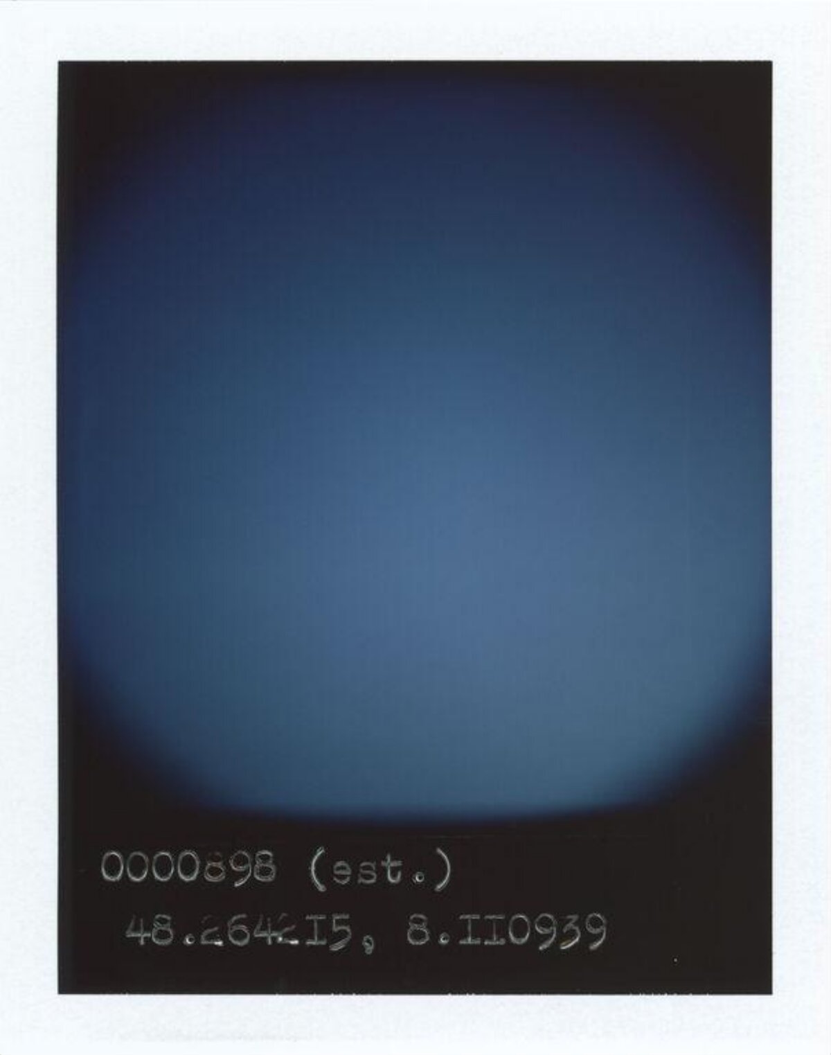 Blue Gradient Polaroid With Coordinates
