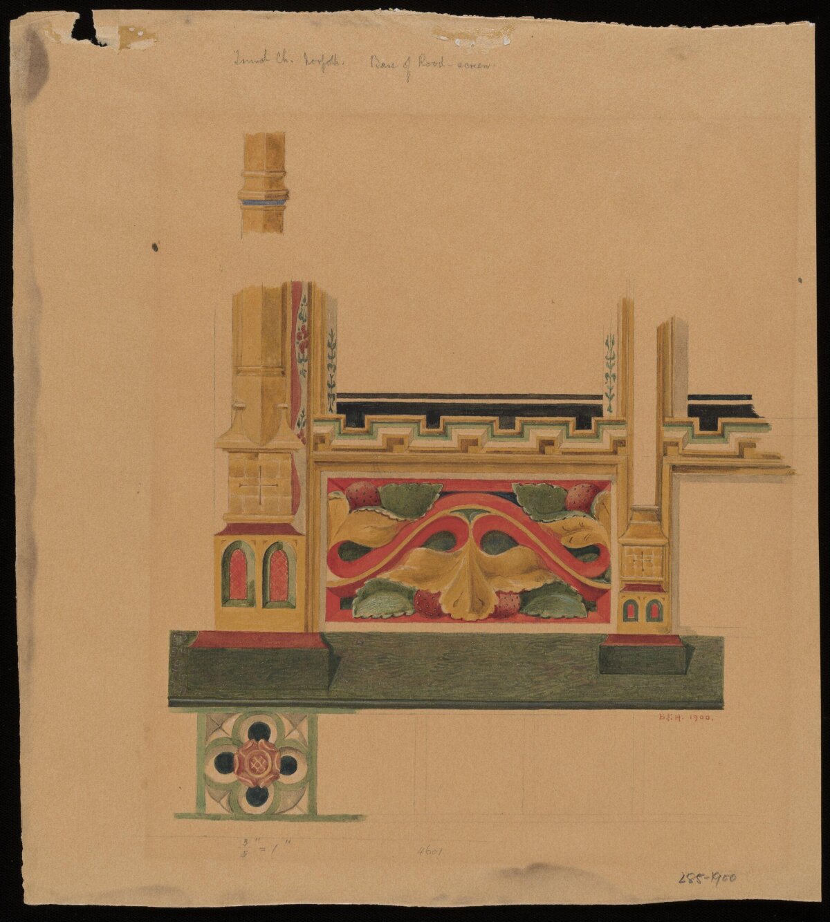 1900 Rood Screen Architectural Drawing
