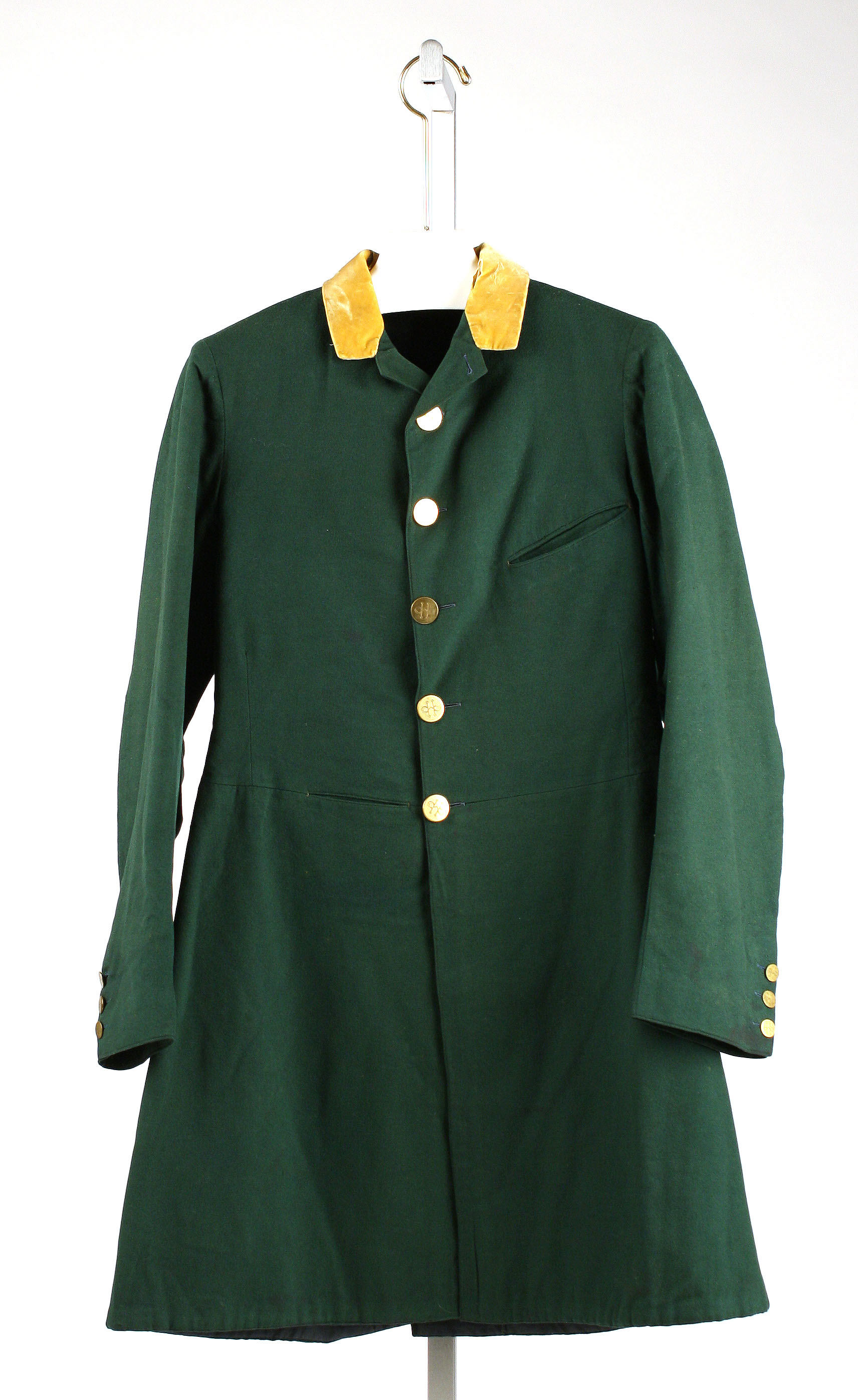 Green Vintage Long Coat on Hanger