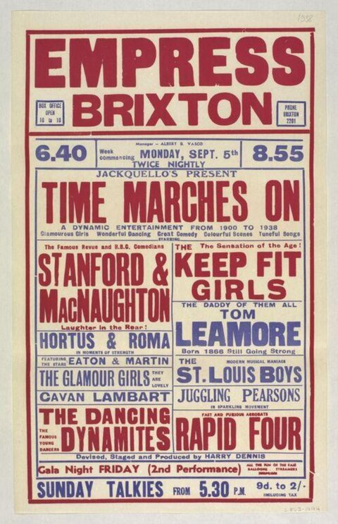 Vintage Empress Brixton Theatre Poster