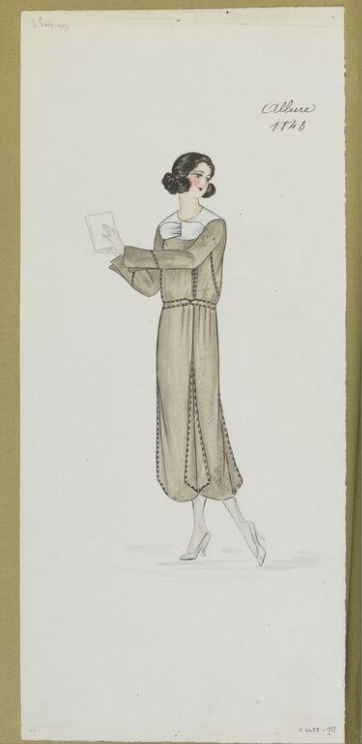 1913 Women's Dress Fashion Sketch