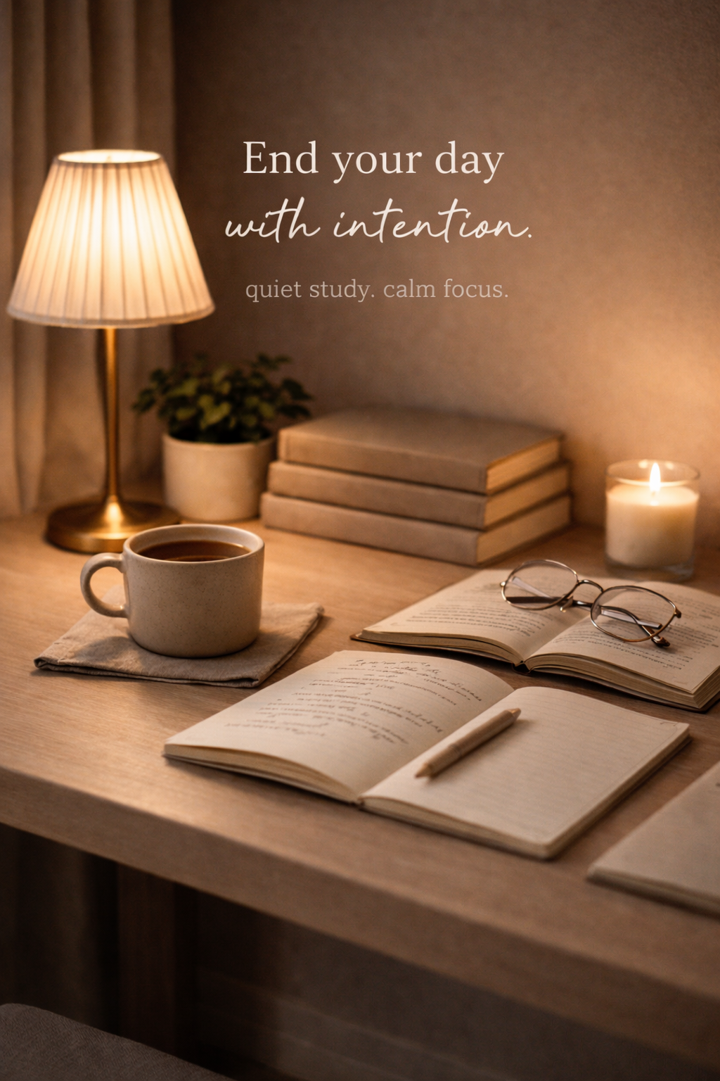 Cozy Evening Study Desk