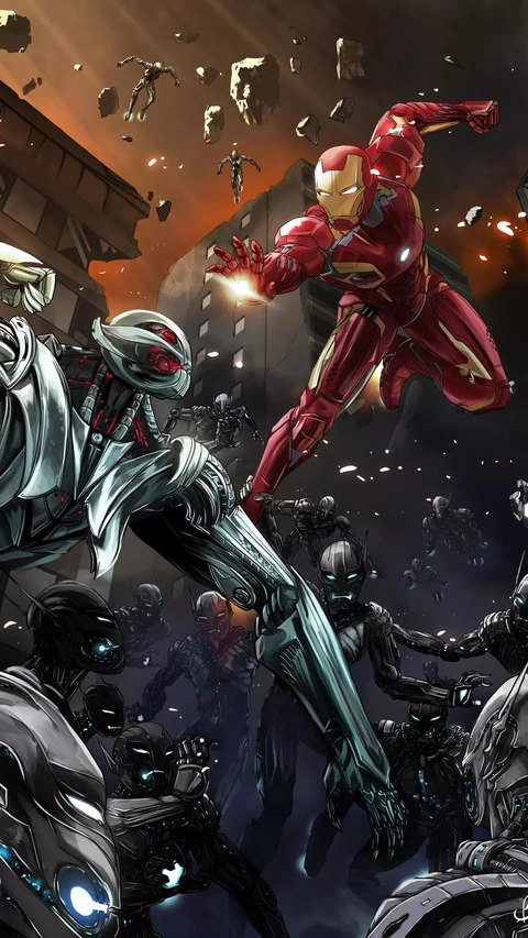 Iron Man Battles Robot Army