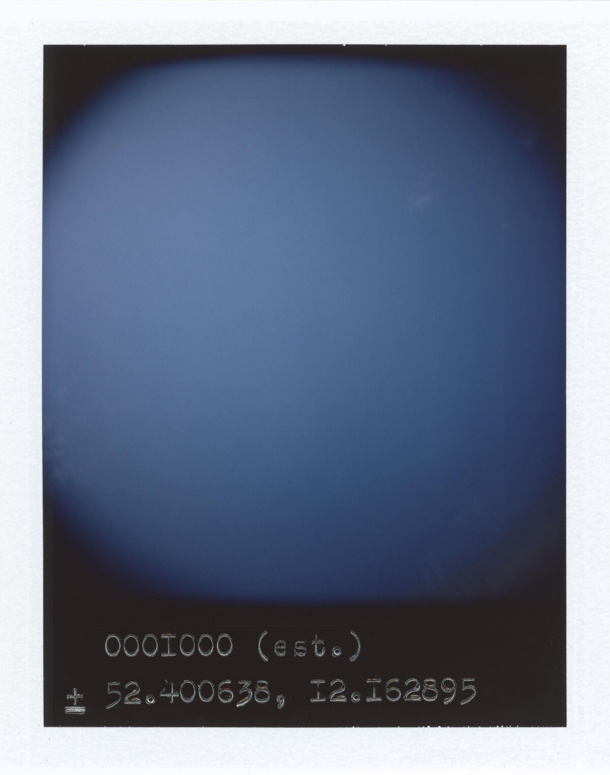 Gradient Blue Sky With Coordinates