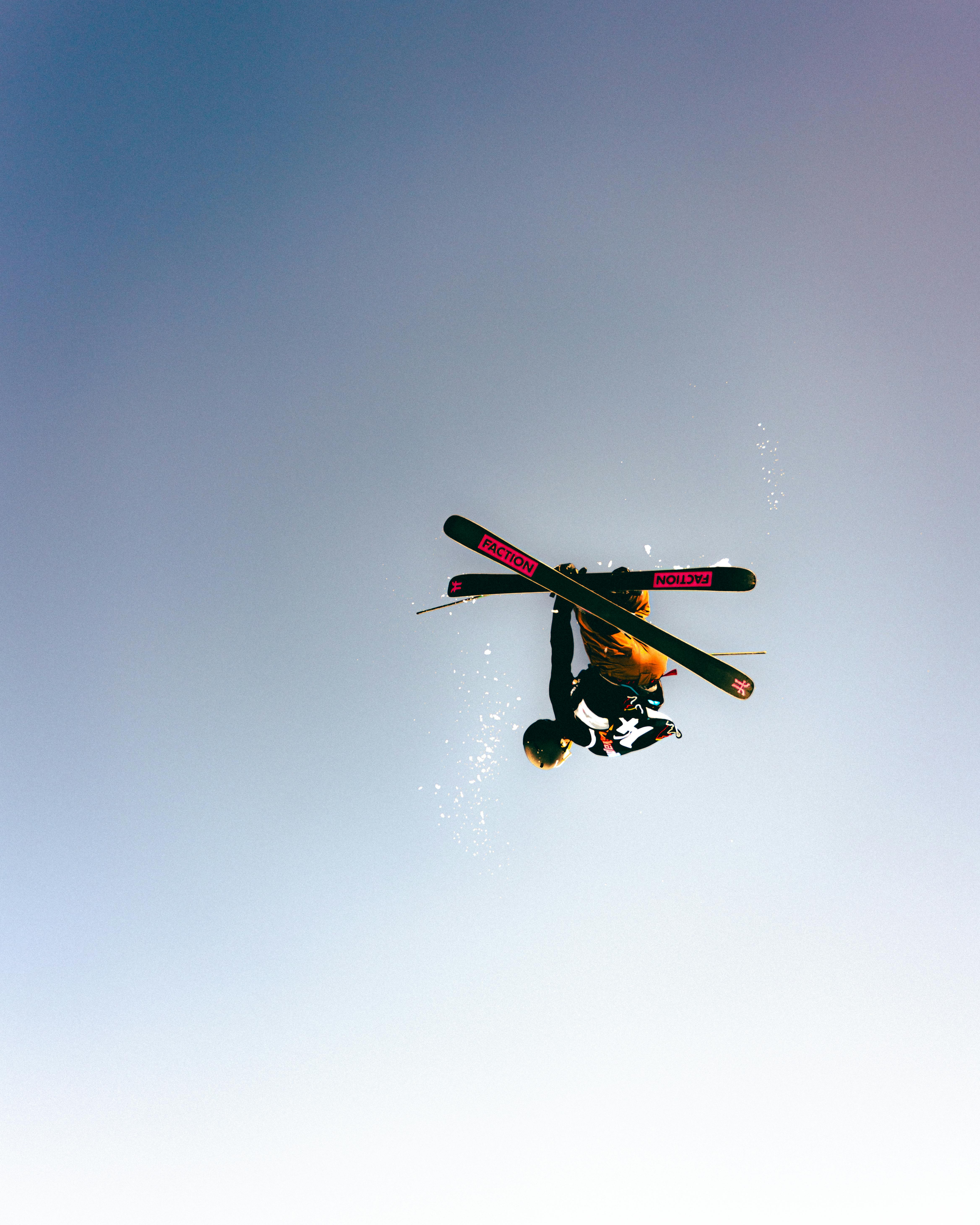 Freestyle Skier Performing Aerial Trick