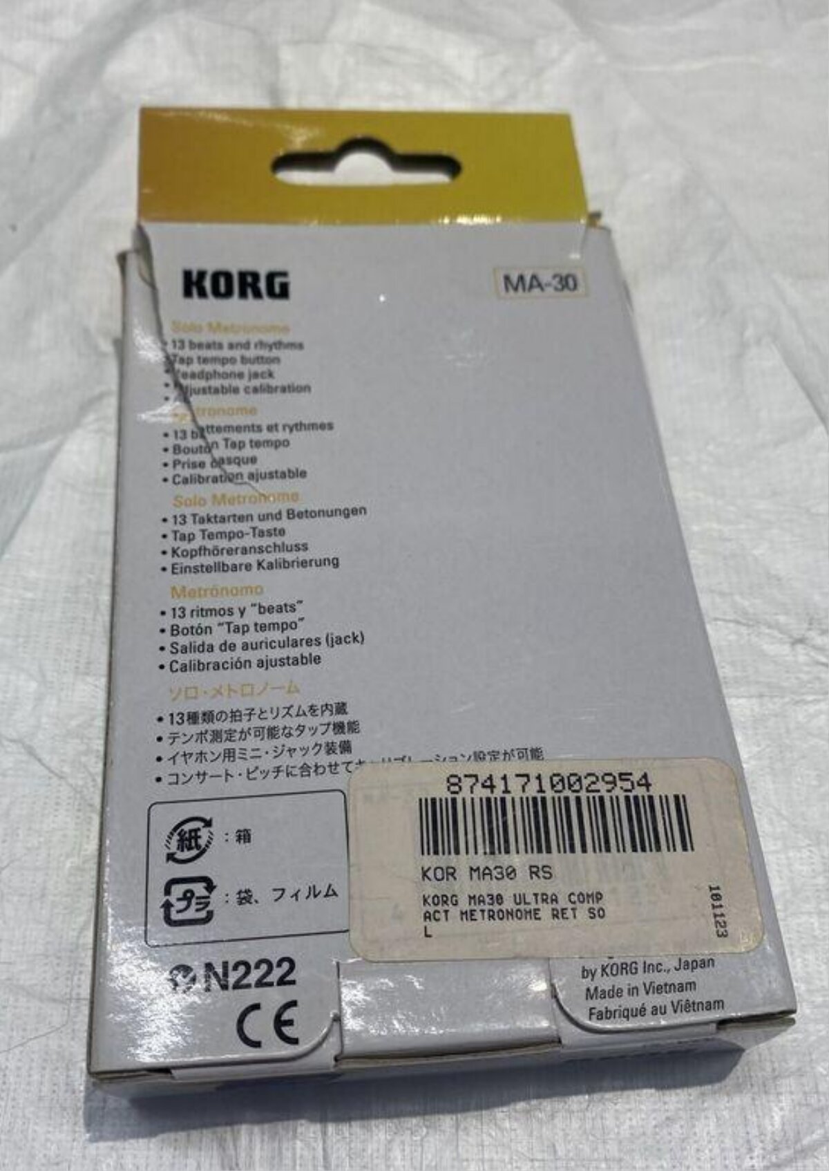 KORG MA-30 Metronome Product Box
