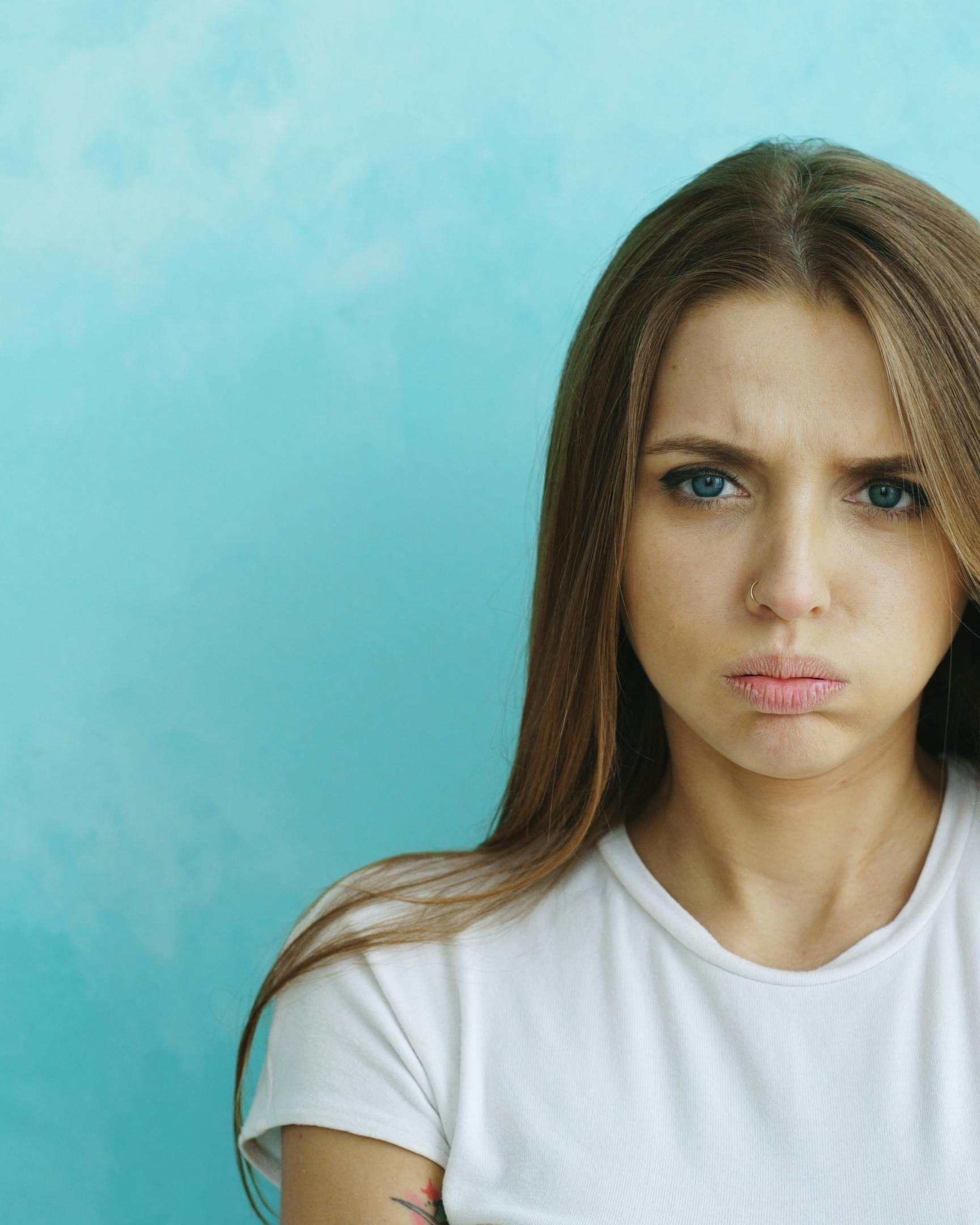 Pouting Young Woman Portrait