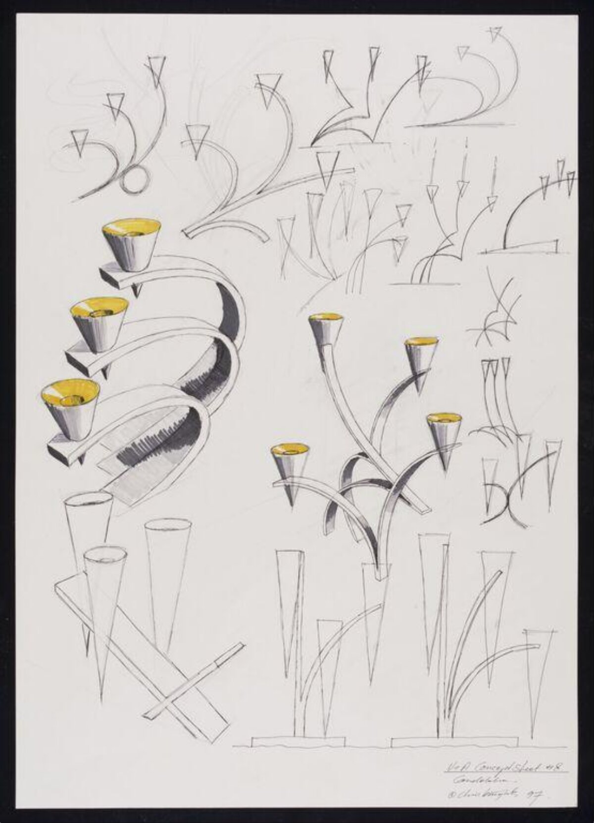 Candelabra Design Concept Sketches