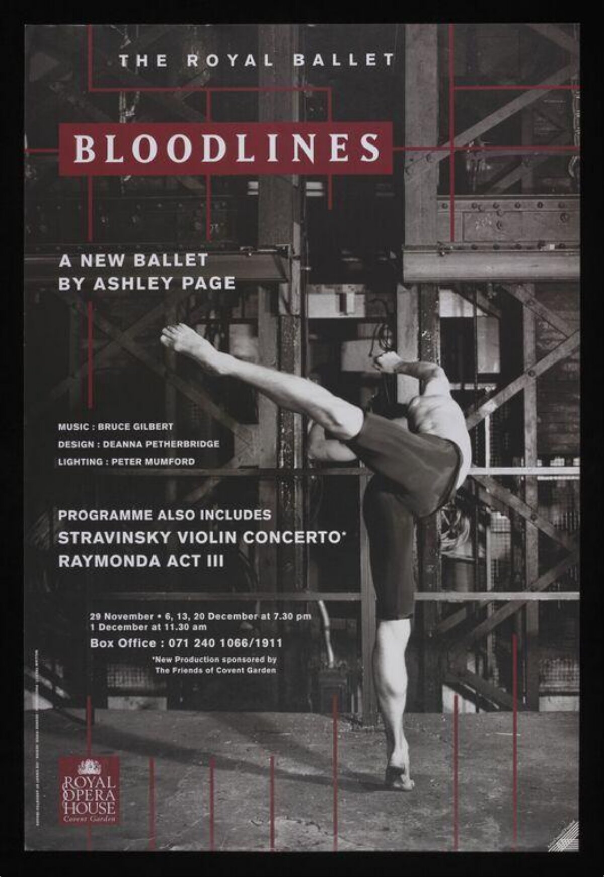 Royal Ballet Bloodlines Performance Poster