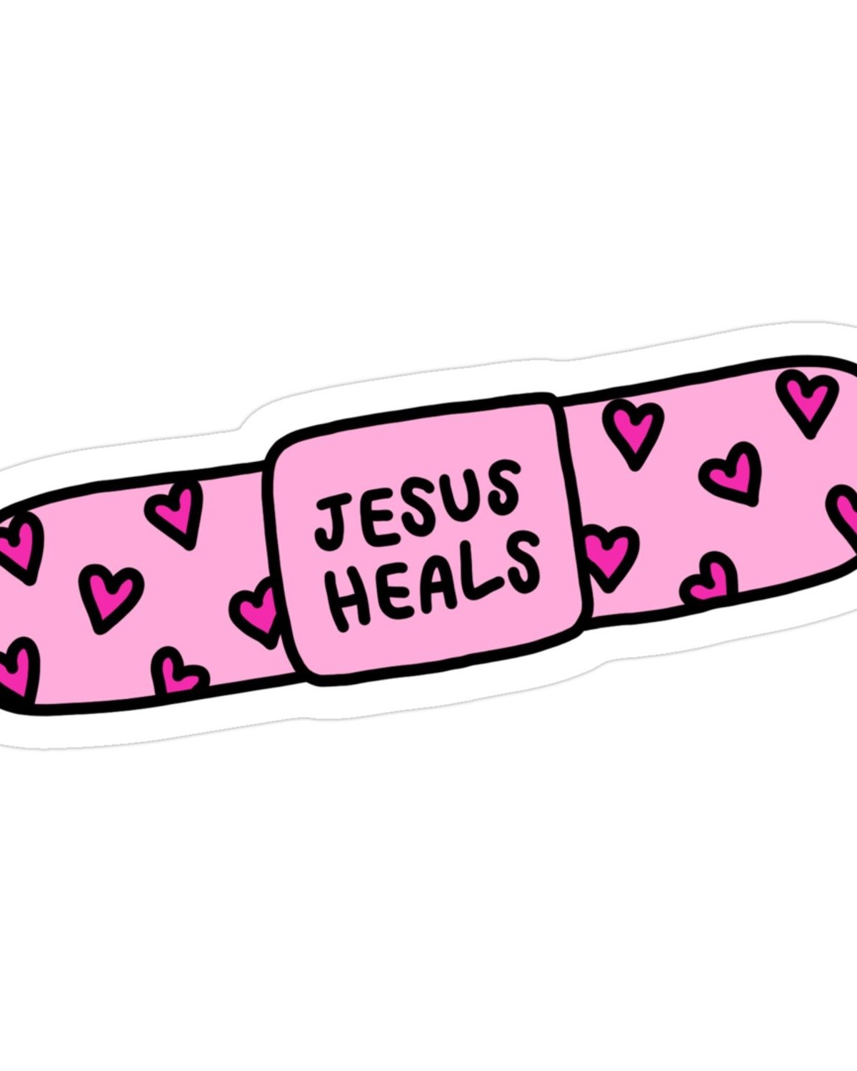 Jesus Heals Bandage Sticker