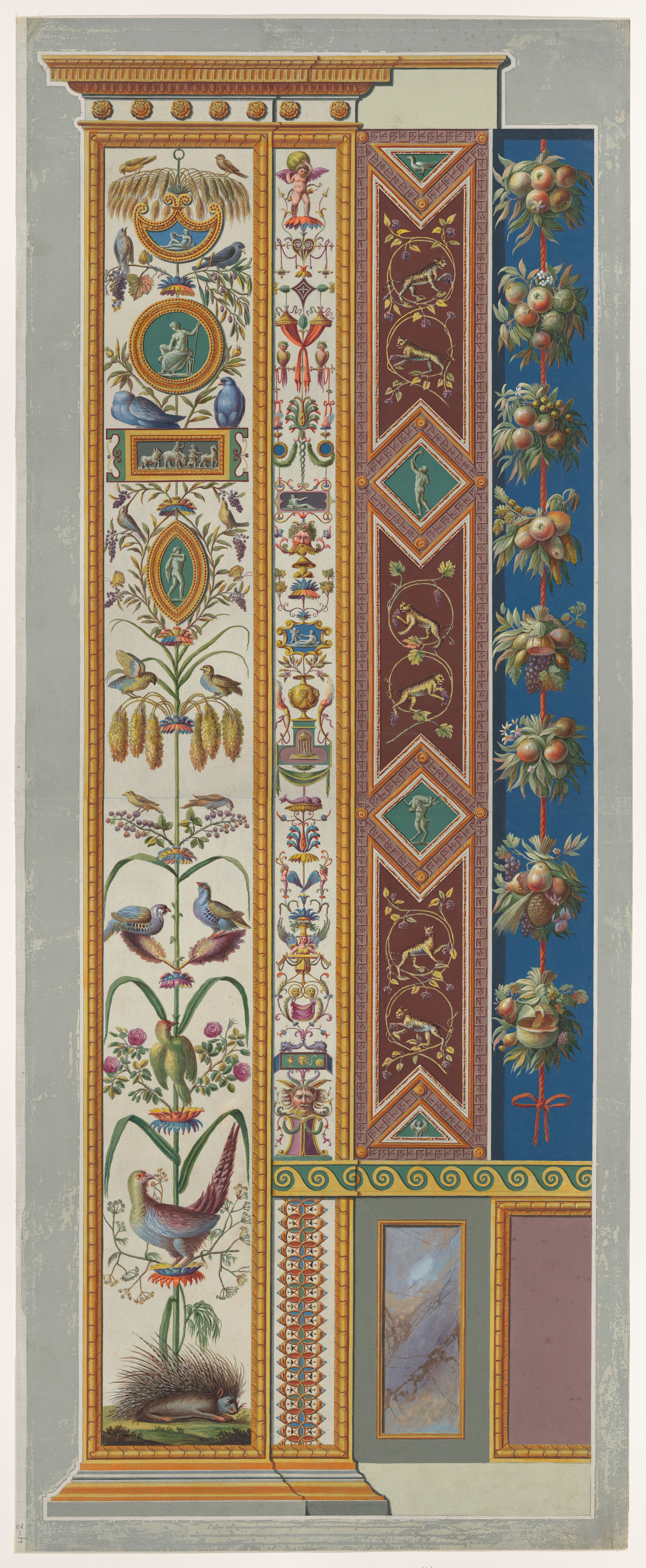 Ornate Classical Decorative Pilaster Illustration
