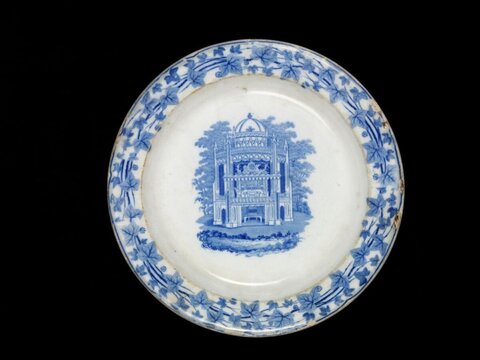 Blue and White Porcelain Landscape Plate