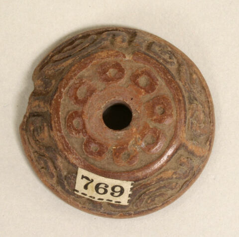 Ancient Carved Ceramic Spindle Whorl