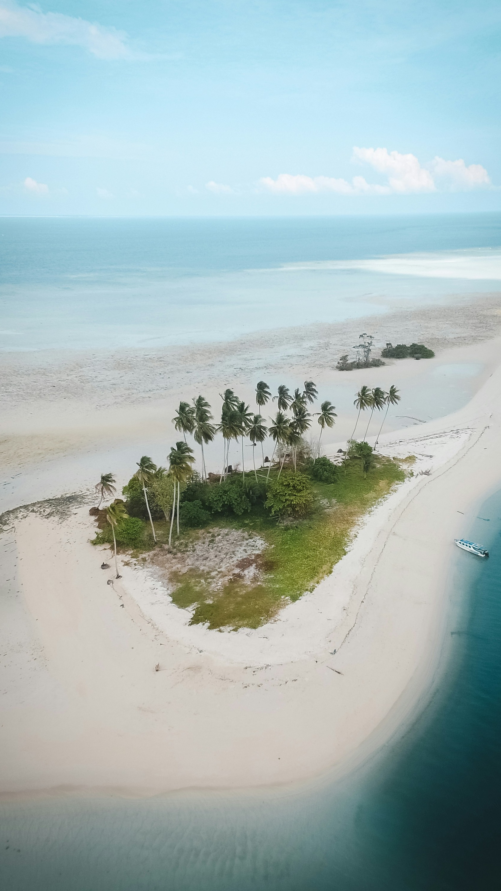 Tropical Sandbar Island Aerial View