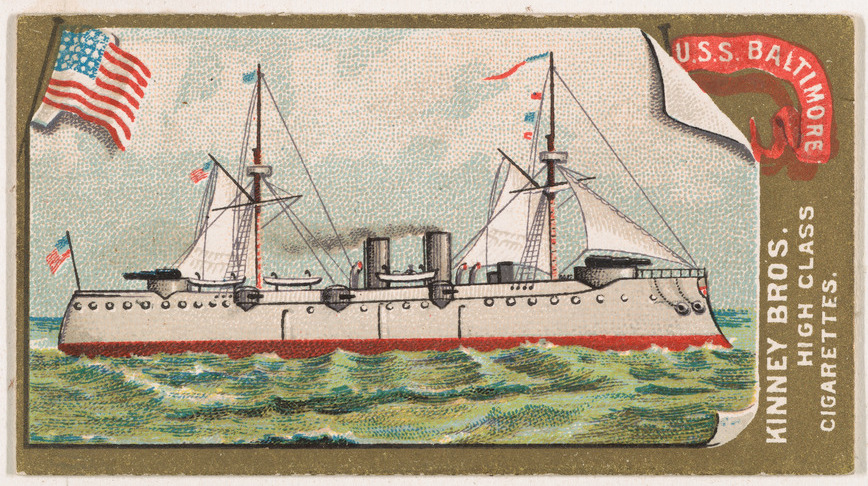 USS Baltimore Vintage Cigarette Card