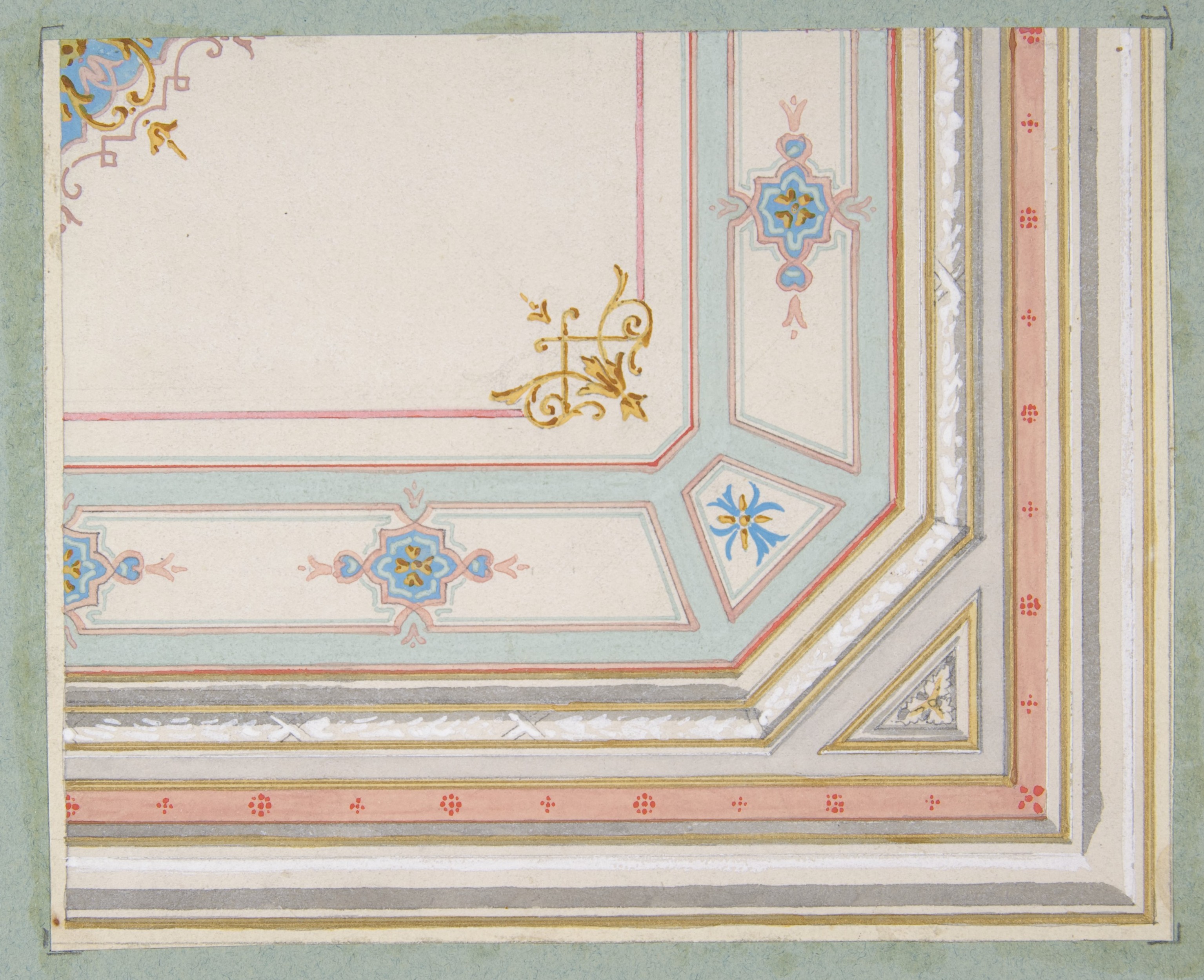 Ornate Decorative Ceiling Design Sketch