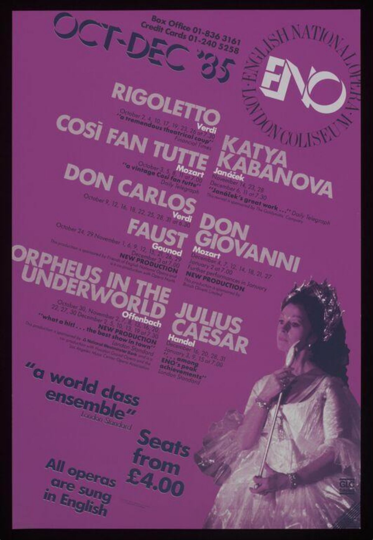 1985 ENO Opera Season Poster