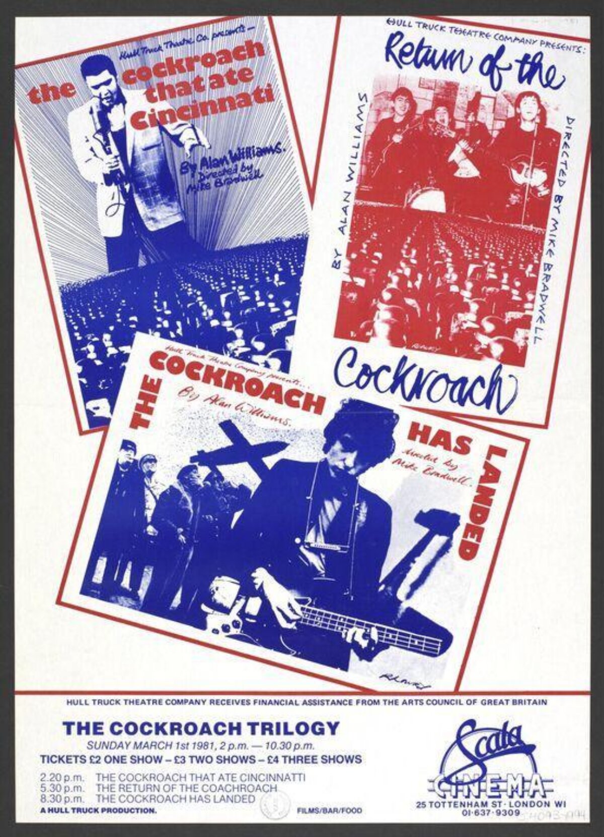 The Cockroach Trilogy 1981 Theatre Poster