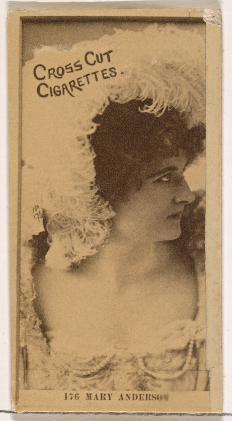 Vintage Mary Anderson Cross Cut Cigarette Card
