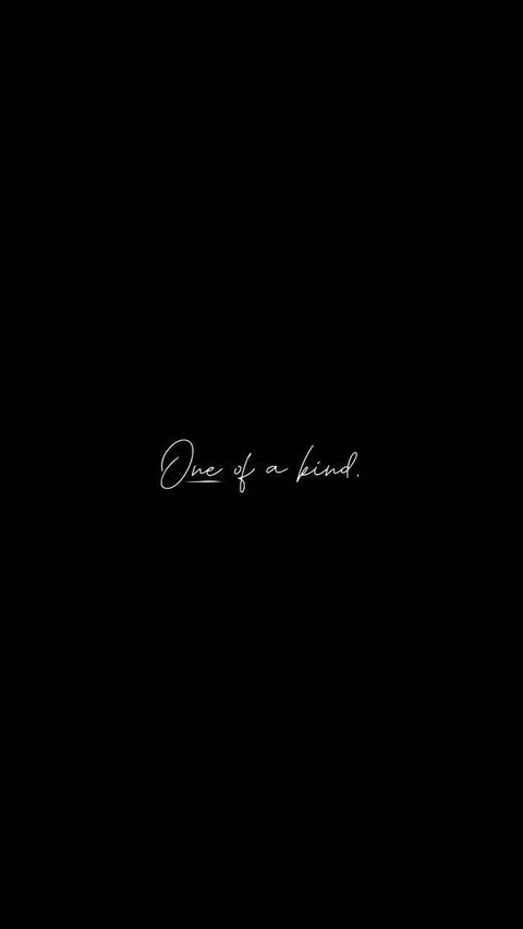 One of a Kind Minimalist Quote