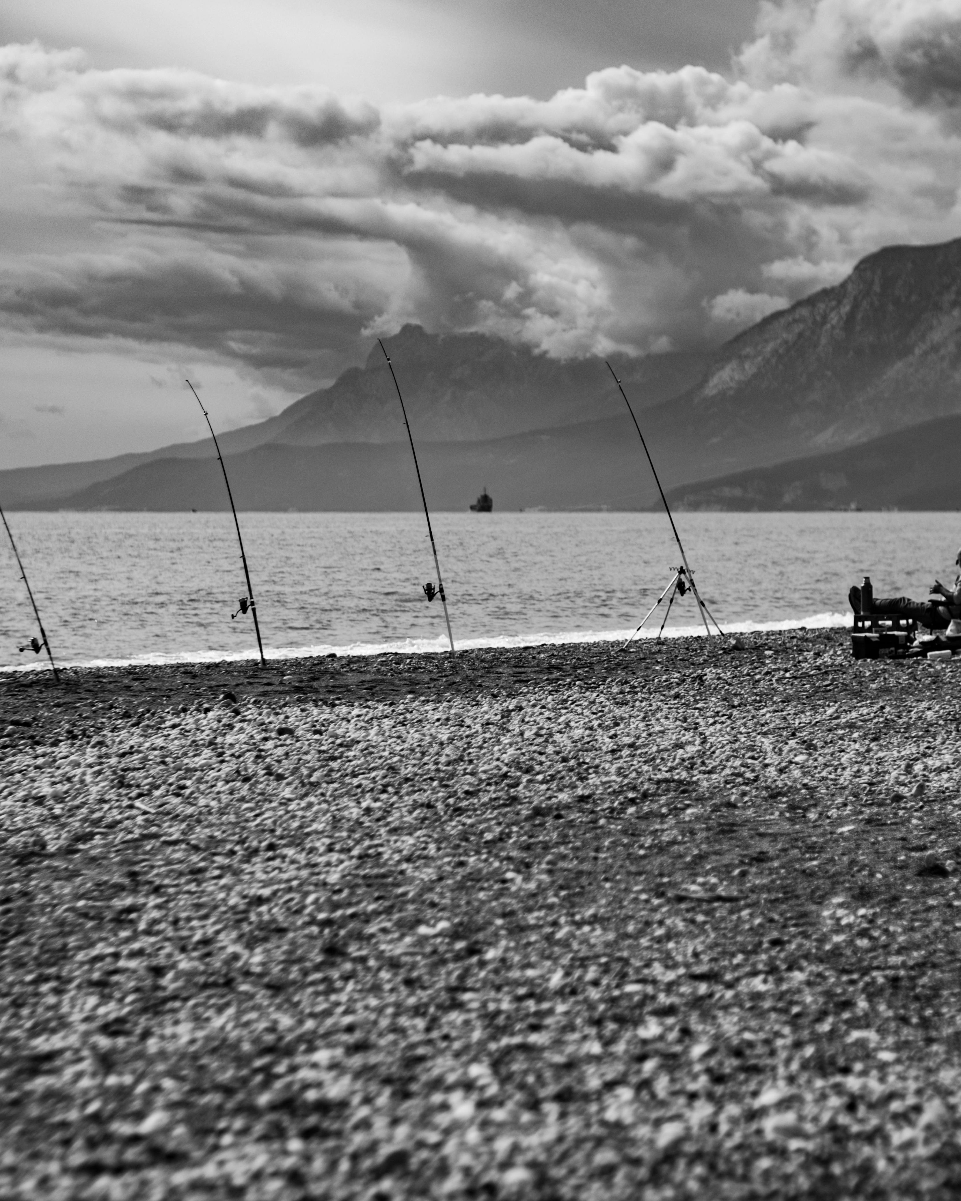 Shore Fishing on Pebbly Beach
