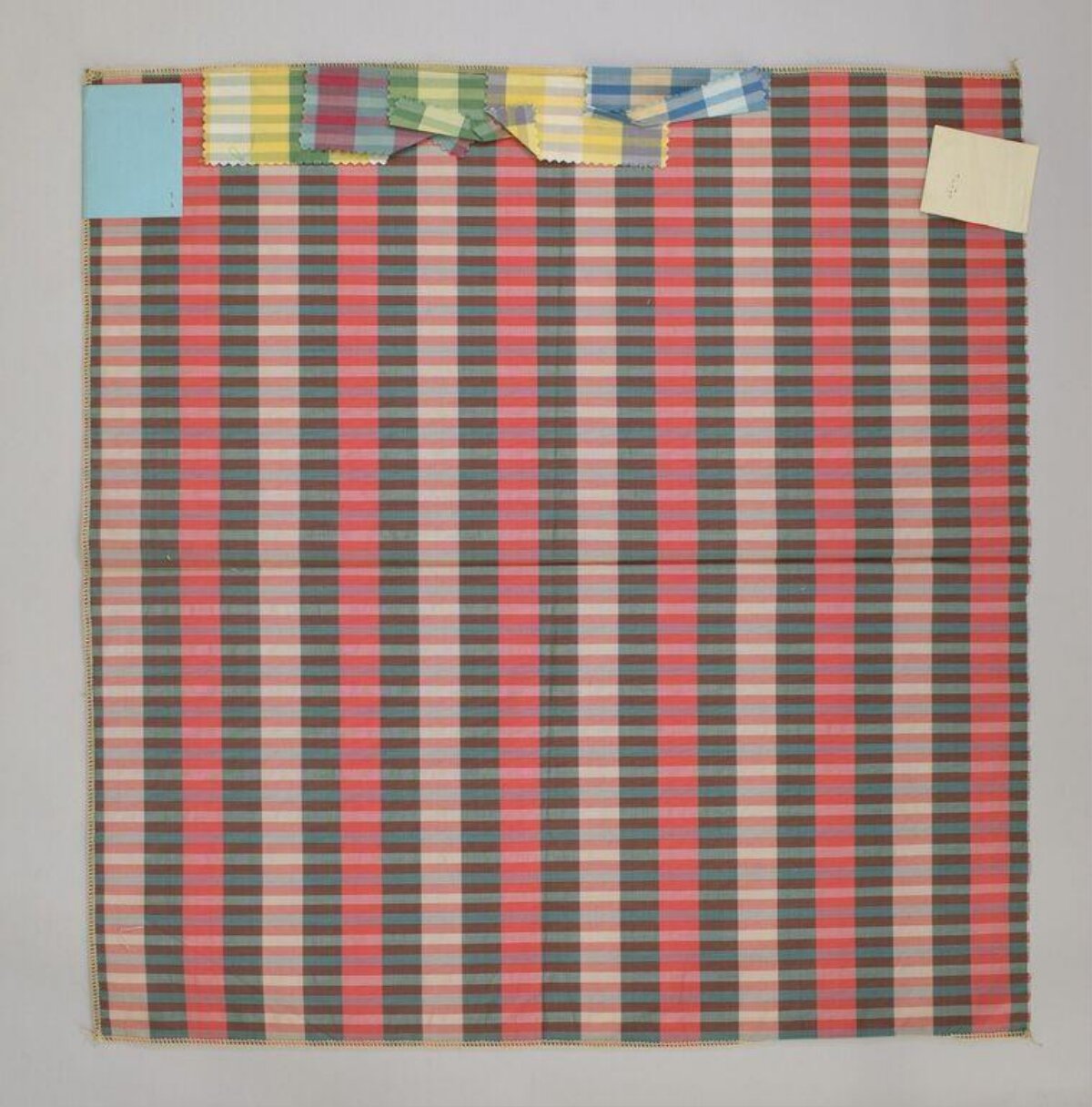 Vintage Checkered Fabric Sample