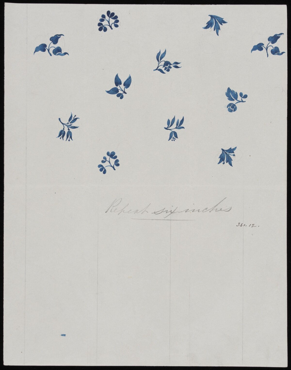 Blue Floral Textile Pattern Design