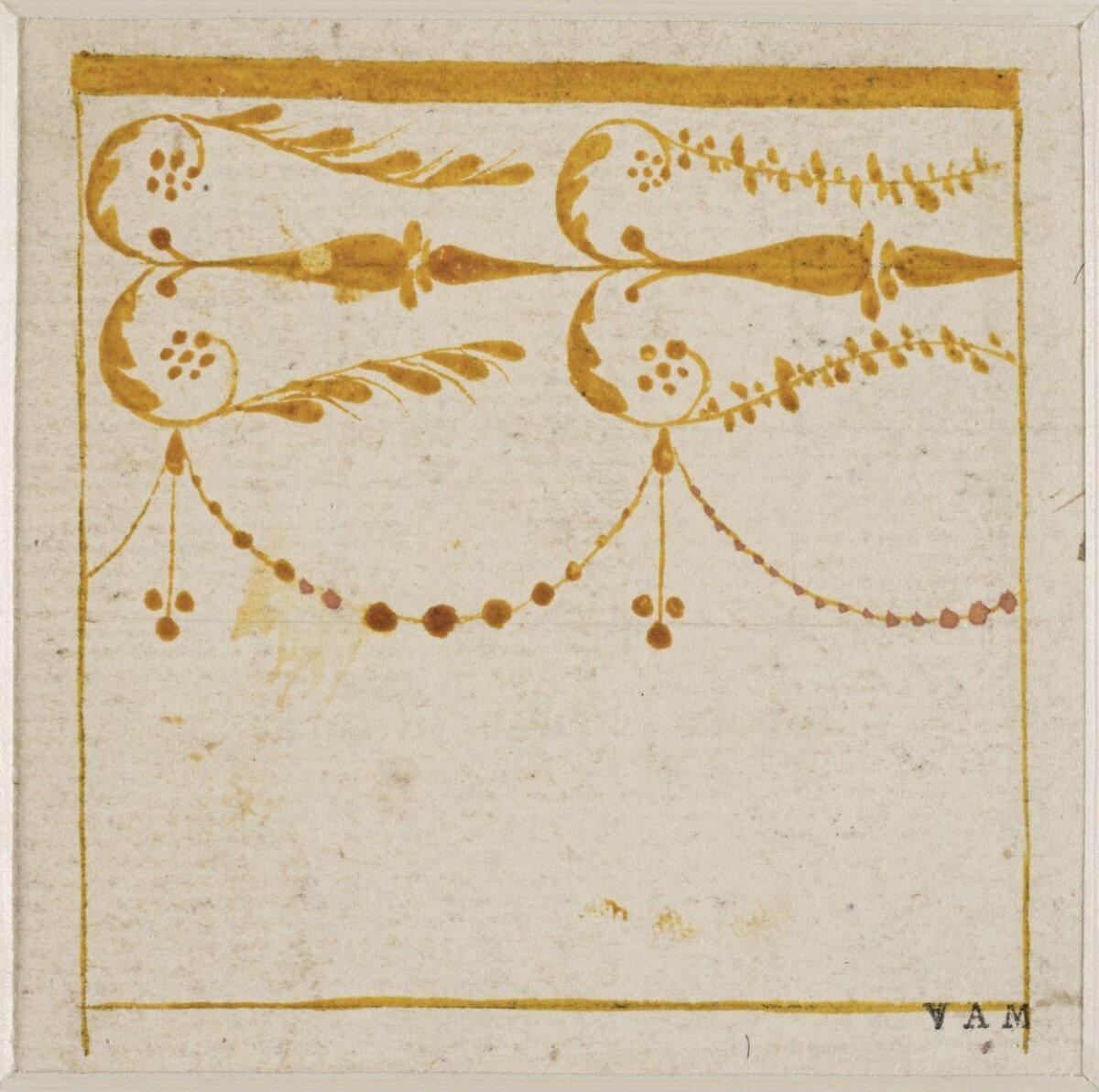 Golden Ornamental Border Design