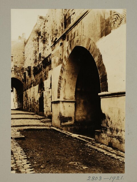Vintage Arched Stone Alley