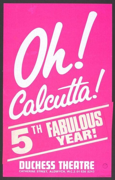 Oh! Calcutta! 5th Year Theatre Poster