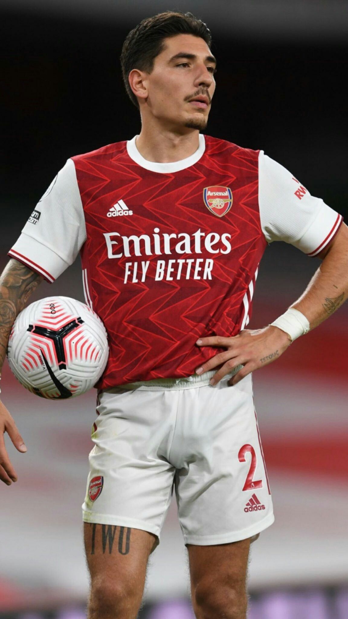 Arsenal Player Hector Bellerin Holding Football
