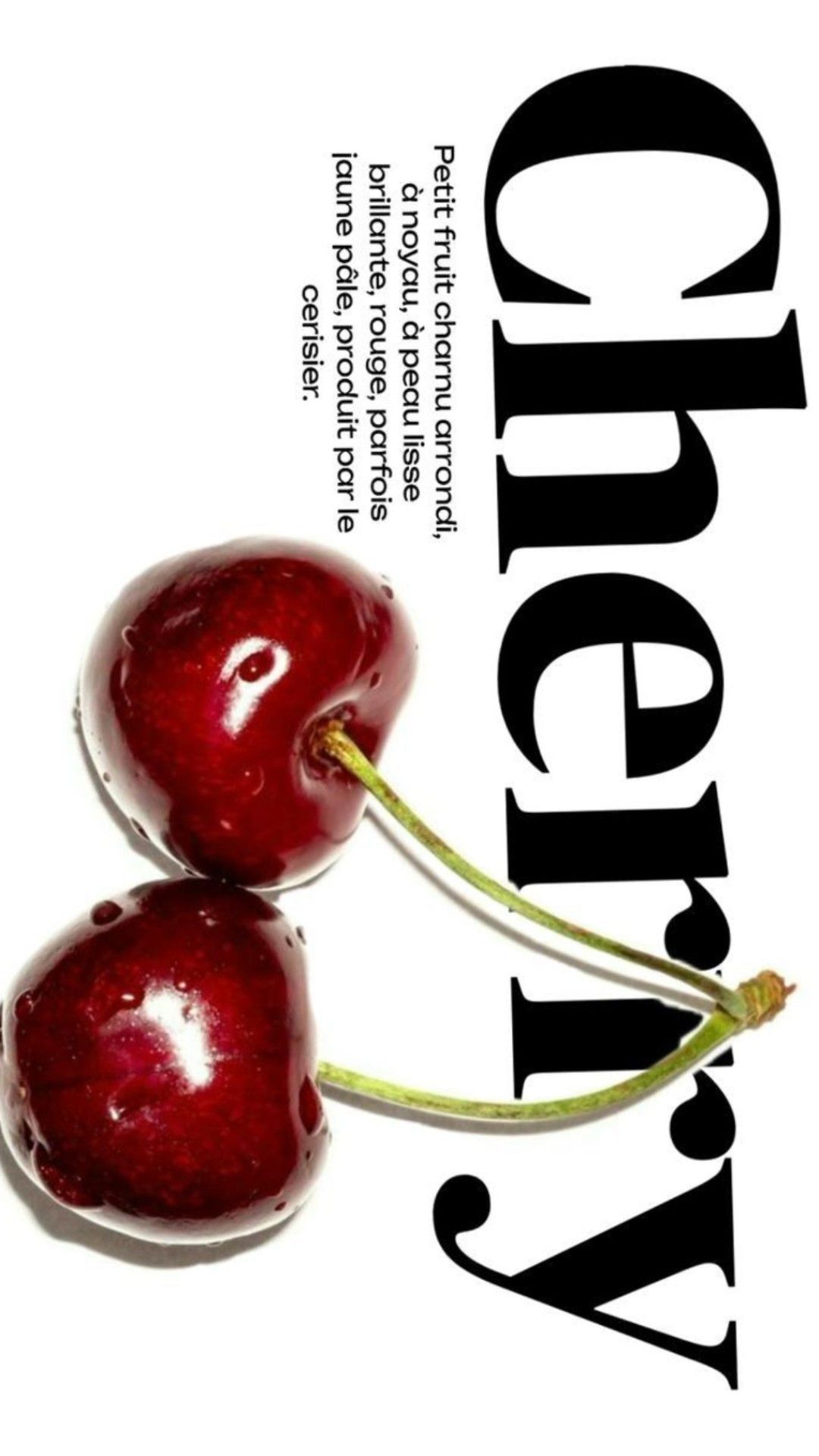Cherry Typography Poster
