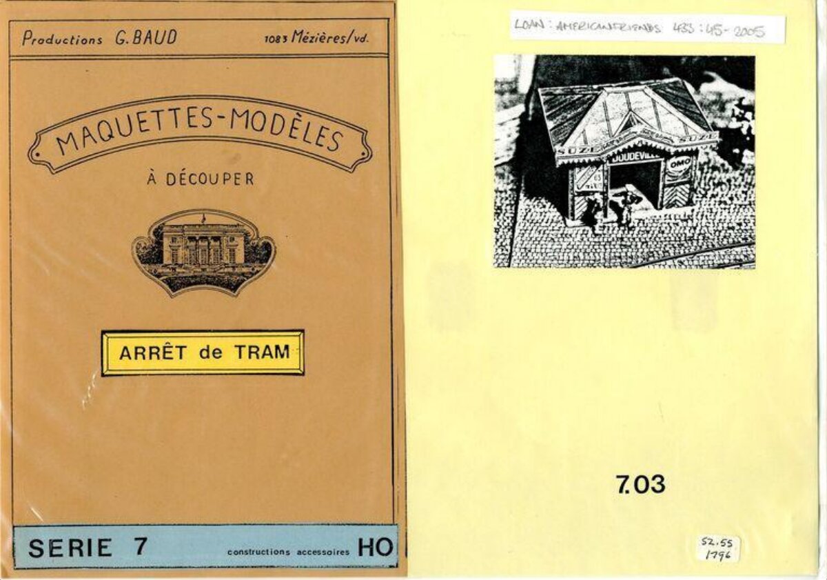 Vintage Tram Stop Paper Model Kit