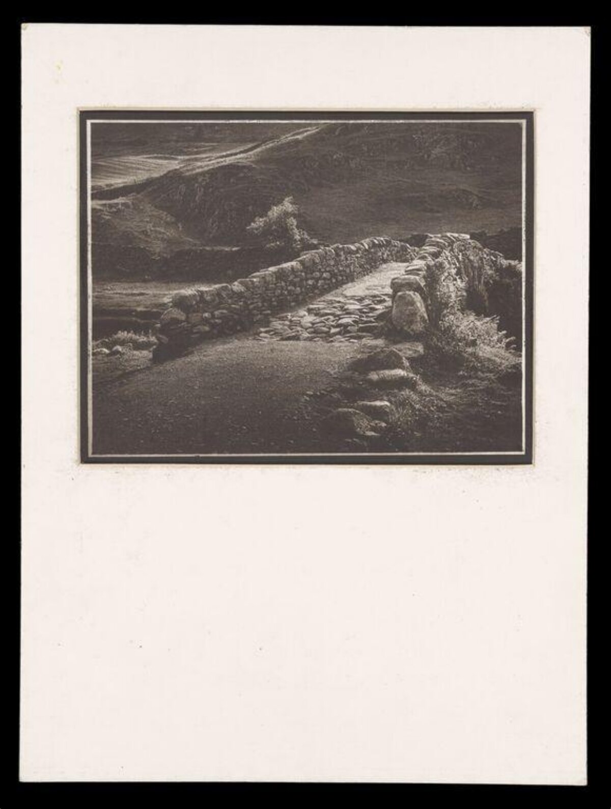 Old Stone Bridge Black and White Landscape