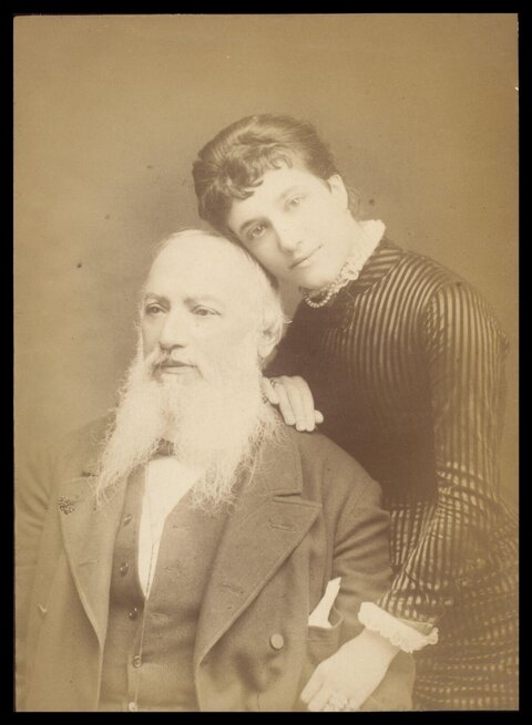 Vintage Portrait of Older Man and Woman