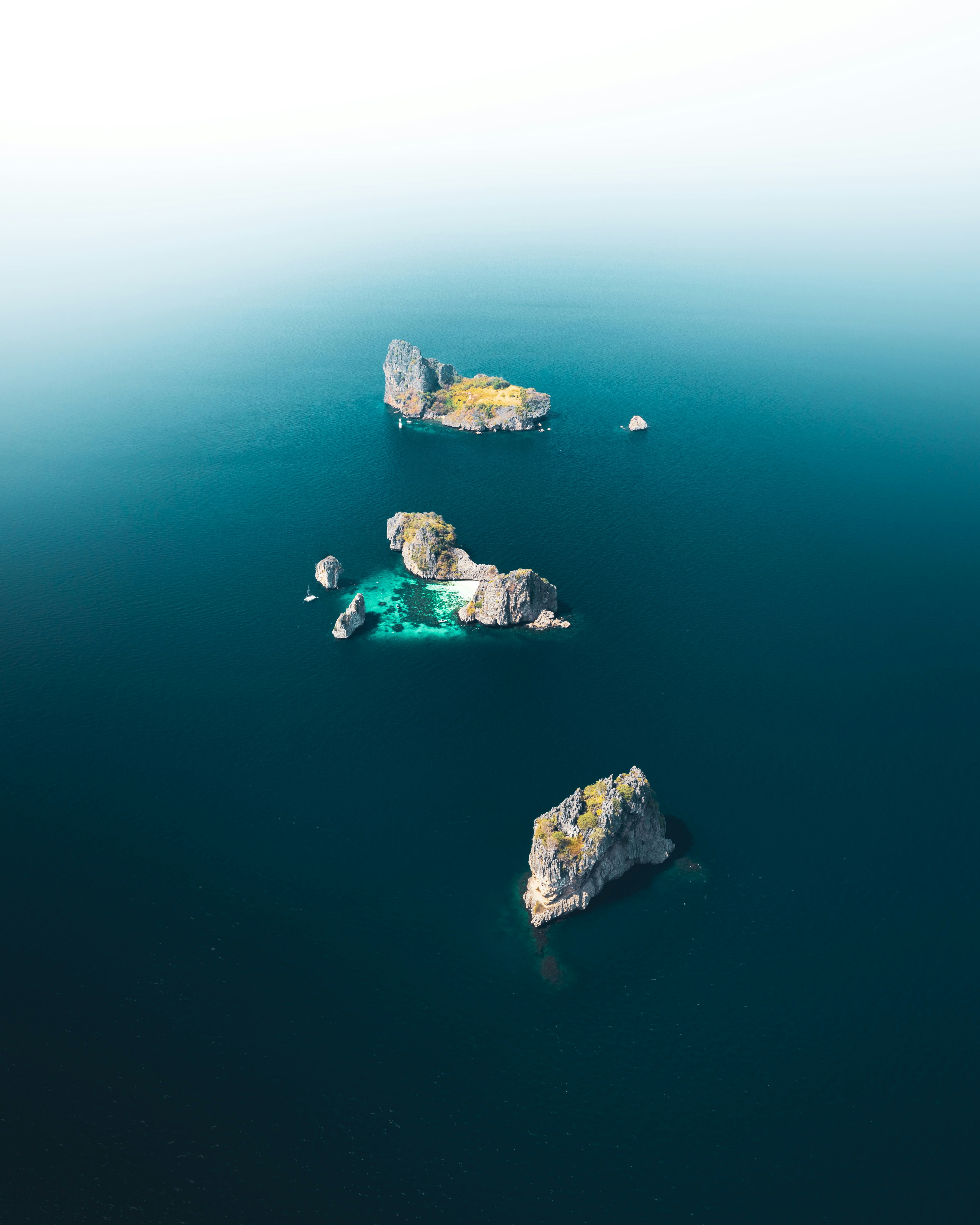 Rocky Islets on Open Blue Sea