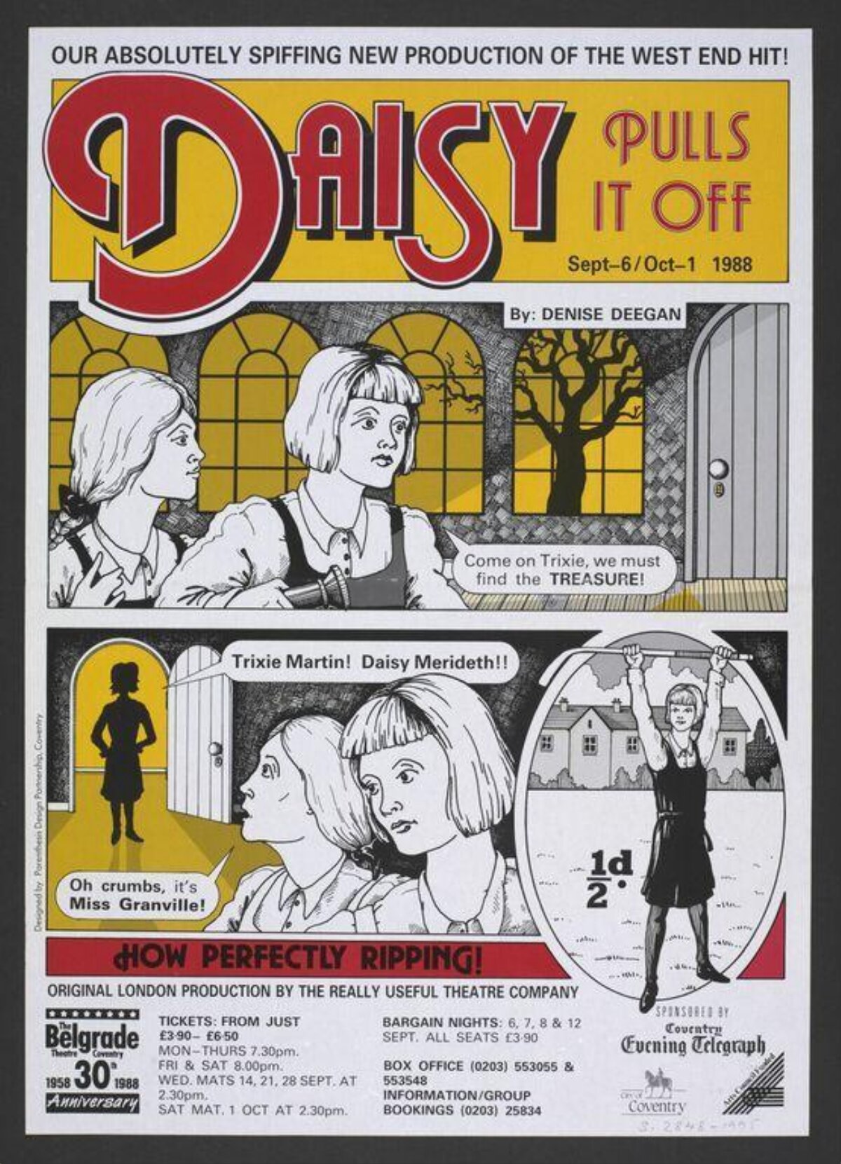 1988 Daisy Pulls It Off Theatre Poster