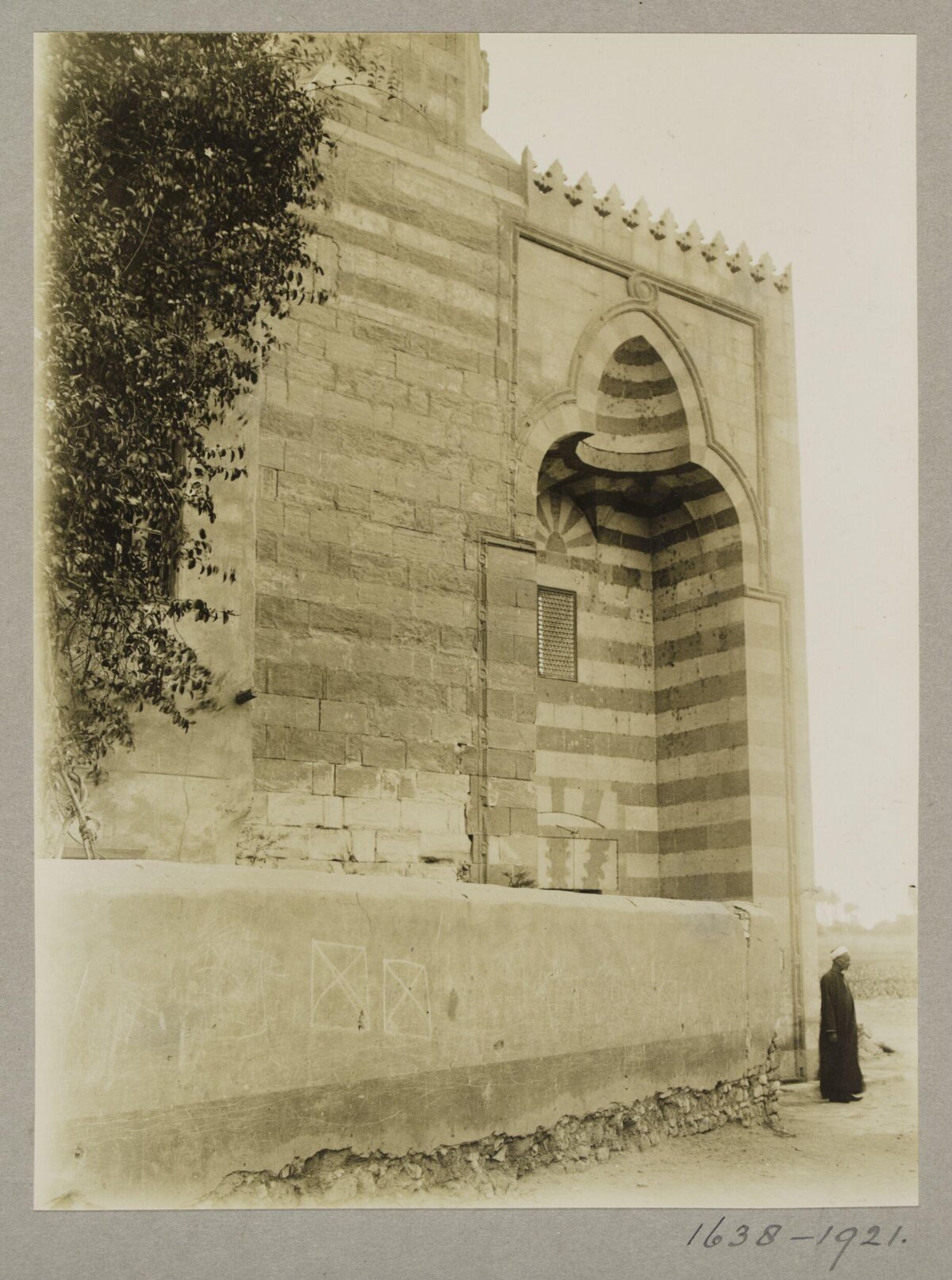 Vintage View of Historic Islamic Building Entrance