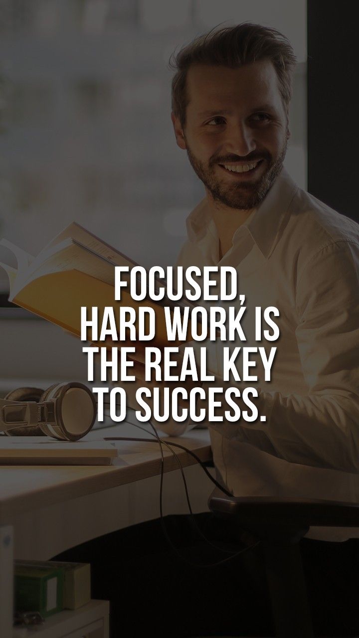 Focused Hard Work Success Quote