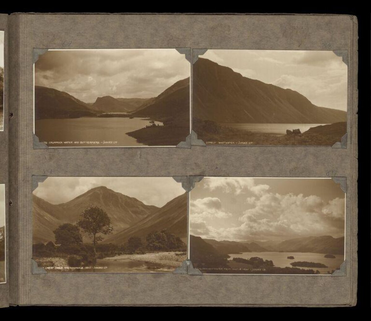 Vintage Mountain Lake Photo Album Page