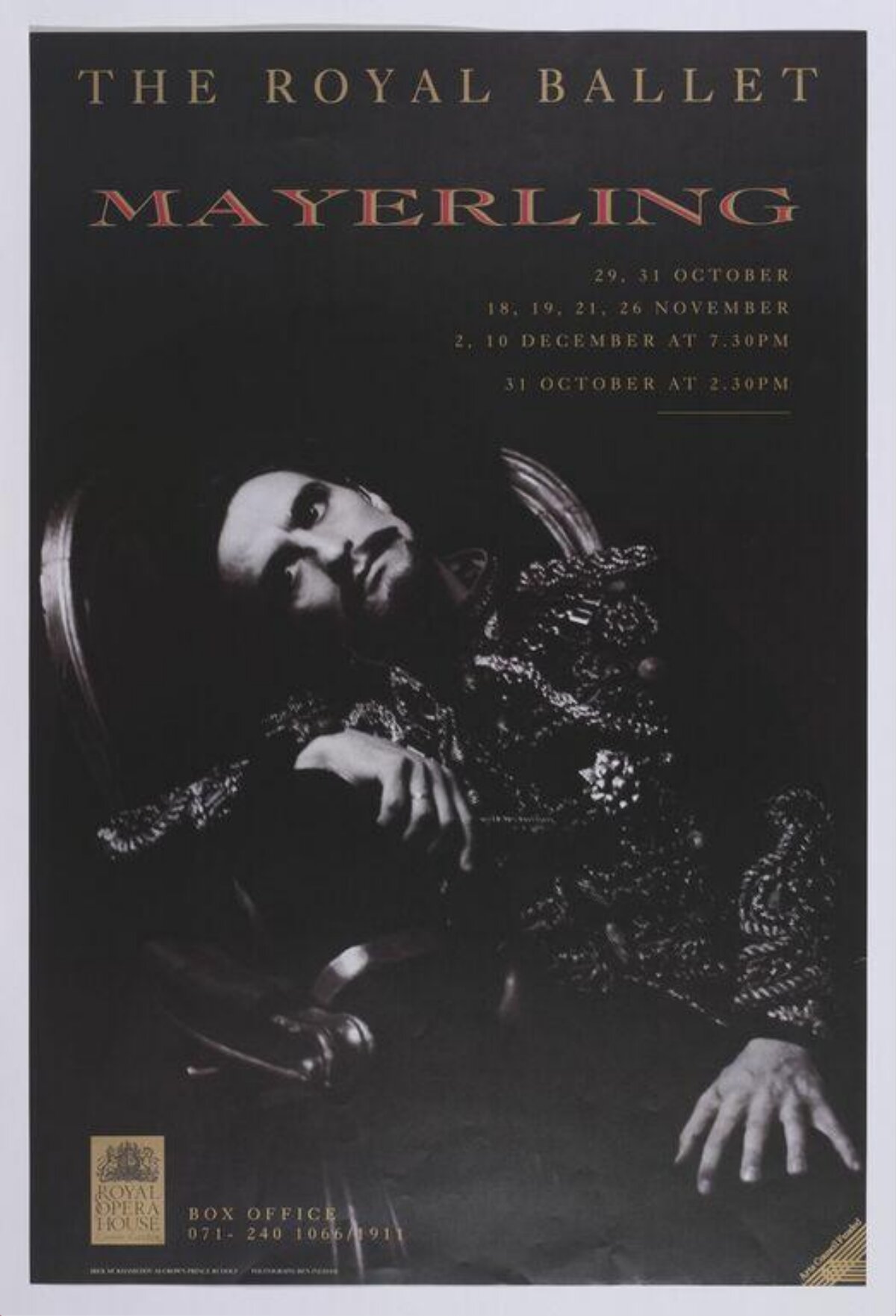 Royal Ballet Mayerling Performance Poster