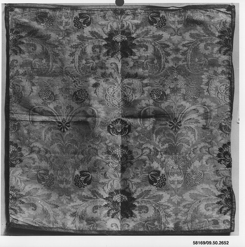 Antique Floral Patterned Textile Fragment
