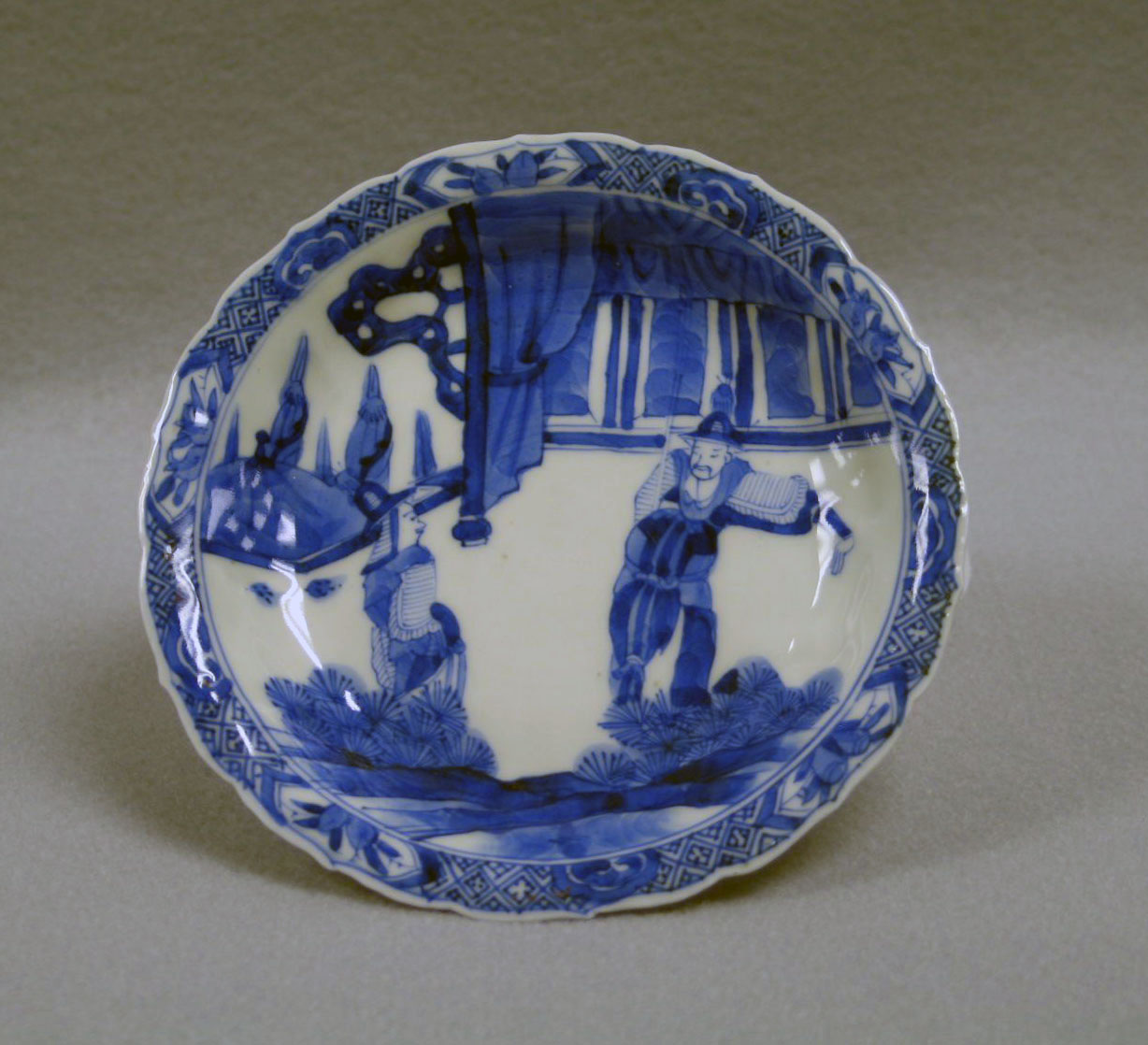 Blue and White Figure Porcelain Plate